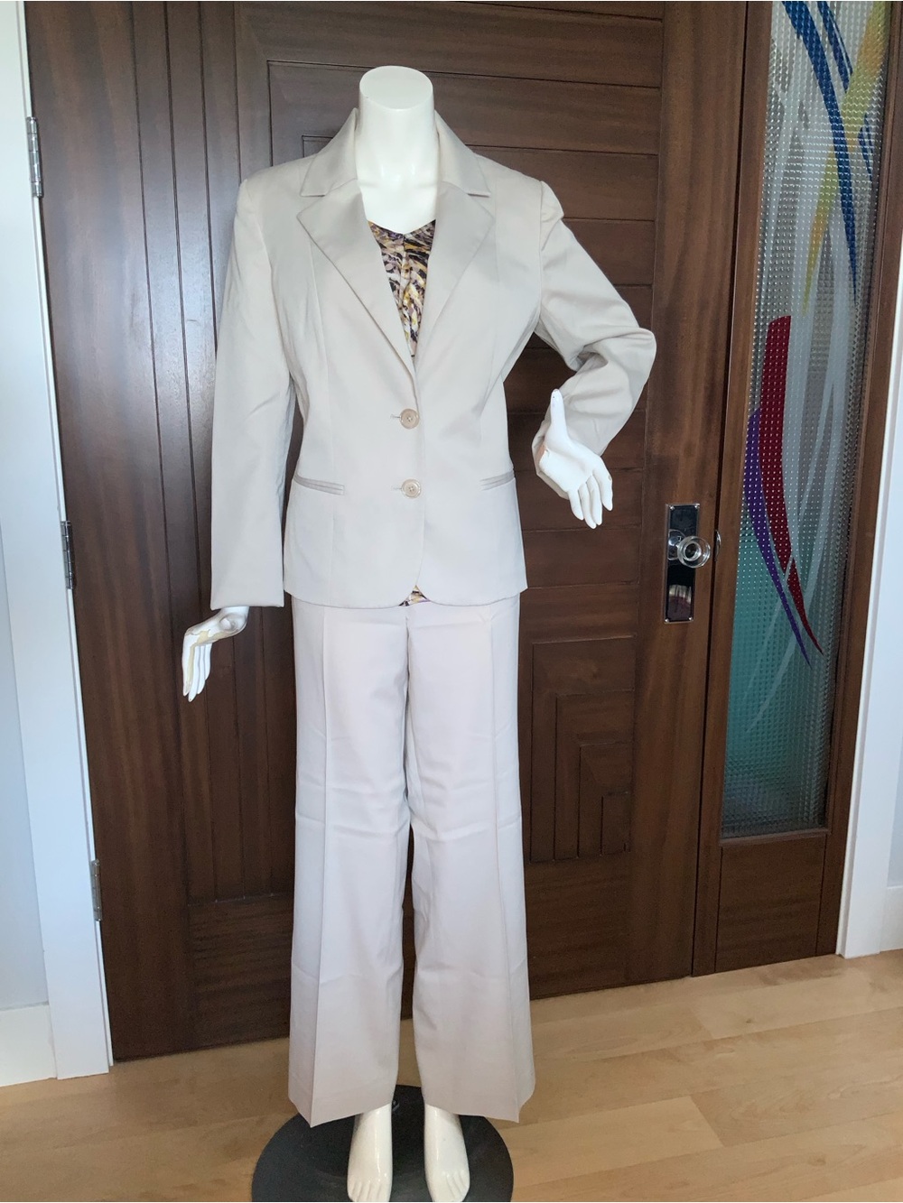 ANNE KLEIN Suit Jacket & Pants Wide Leg, Sz 12